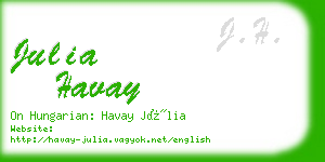 julia havay business card